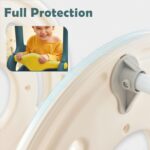 4-in-1 Kids Bus Playhouse Slide Set with Basketball Hoop & Climber, Indoor & Outdoor HDPE Play Center for Children Ages 3-8, Safe Non-Toxic Material, Easy Assembly (Green) - Image 9