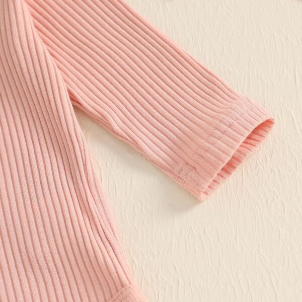 Himllauen Baby Girls Romper Outfit Long Sleeve Bodysuit Floral Pants with Headband Set 3Pcs Newborn Clothes for Baby Girl 0-18 Months Fall Spring Winter - Image 4