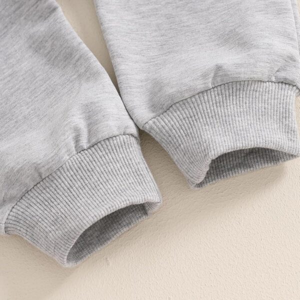 Bufarromio Little Kid Baby Boys 2Pcs Outfits Tractor Letter Print Long Sleeve Sweatshirt Drawstring Elastic Long Sweatpants Tracksuit 6M-4T - Image 6