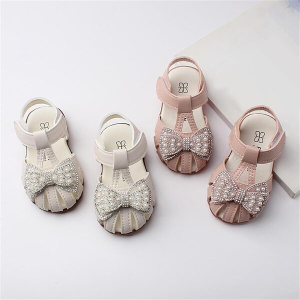 Girls Sandals Size 1 Toddler Baby Girl Shoes Breathable Shoe Dew Toe Shoe Bag Head Sandals Girl Sandals Baby Soft Shoe Sandals For 0 To 2 Years Toddler Slippers - Image 3