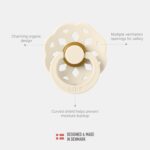 BIBS Boheme Soother 2-Pack. BPA Free Dummy Pacifier, Round Nipple. Natural Rubber Latex, Made in Denmark. Str. 2, Baby Blue/Island Sea - Image 4