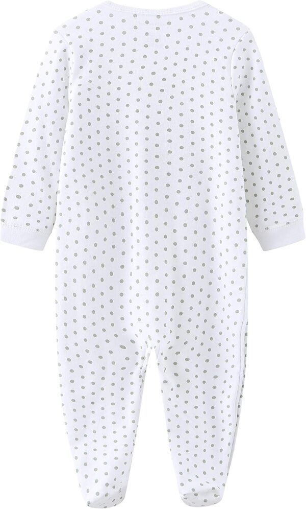 Kiddiezoom Baby Boys' Rompers Snug Fit Footed Cotton Pajamas Long Sleeve Onsises Sleepsuit - Image 3