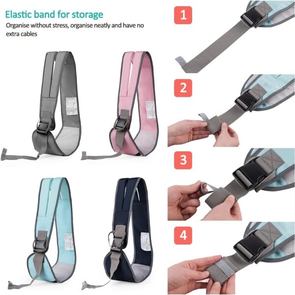 HINATAA Baby Carrier, Soft Anti-Slip Baby Sling for Newborn, Portable Cross-Body Baby Sling Adjustable Split Shoulder Straps, Baby Carrier for 5-36 Months Baby (Pink) - Image 6