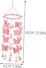 VICASKY 2pcs Butterfly Ornament Mobile Hanging Pendants Coupler Ceiling Fans Electric Fan Ceiling Fans Cleaning Supplies Barbell Girl Decoration Wristband Decoration Mini Hairball - Image 2