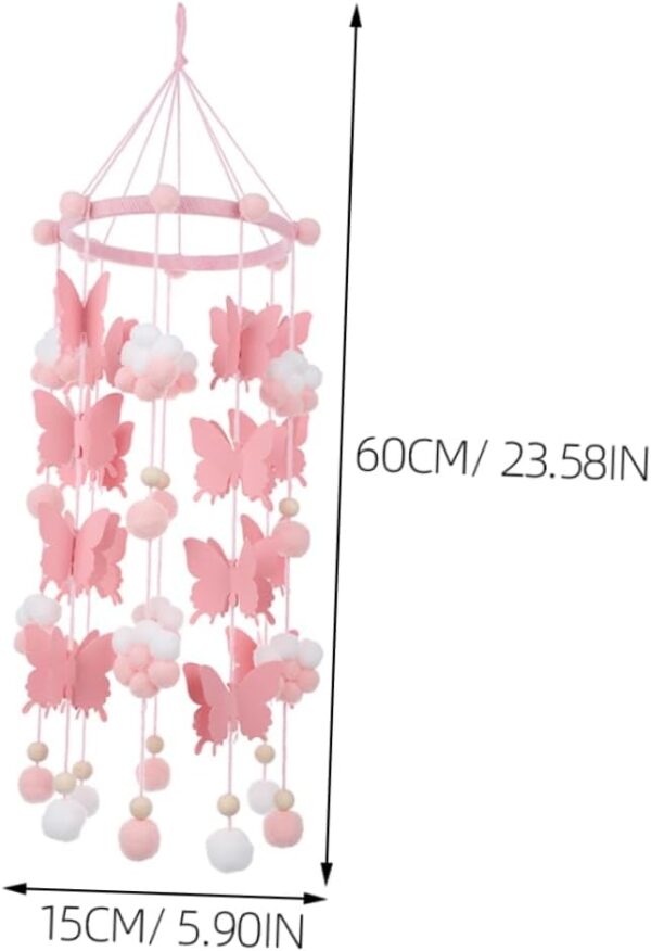 VICASKY 2pcs Butterfly Ornament Mobile Hanging Pendants Coupler Ceiling Fans Electric Fan Ceiling Fans Cleaning Supplies Barbell Girl Decoration Wristband Decoration Mini Hairball - Image 2