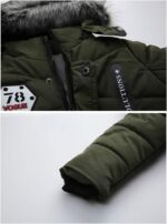 Odziezet Baby Boy Down Coat Kids Hooded Puffer Zipper Jacket Winter Outerwear Clothes 2-7 Years - Image 3