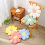 Flower Floor Throw Pillow Soft Seating Cushion Daisy Flower Seating Cushion Plush Pillow Cute Room Decoration for Girls Kids (23.6'',Pink) - Image 6