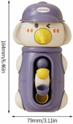 Pool for Toddler Girl Bath Bathtub Toys For Toddlers 1 2 3 Years Old Elephant Bathtub Toys With Rotatable Waterwheel/Eyes Bathroom Strong Suckers Water Bath Toys For Toddlers Boys (Purple, On - Image 6