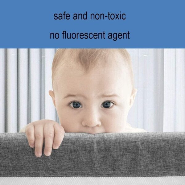 Sywlwxkq Baby Playpen Crib Wrap Rail Child Bed Safety Side Rails Vertical Lifting Toddler Bedrails with Storage Bag Anti-collision Anti-drop Toy (Size : 180cm(70.8in)) - Image 2