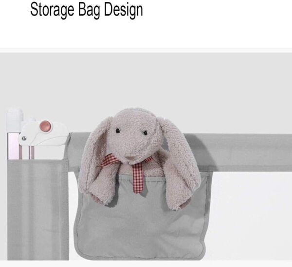 Sywlwxkq Baby Playpen Crib Wrap Rail Child Bed Safety Side Rails Vertical Lifting Toddler Bedrails with Storage Bag Anti-collision Anti-drop Toy (Size : 180cm(70.8in)) - Image 5