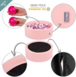 KiddyMoon Soft Ball Pit Round 120X30cm/200 Balls ∅ 7Cm / 2.75In For Kids, Foam Ball Pool Baby Playballs Children, Made In The EU, Pink:White-Grey-Powder Pink - Image 5