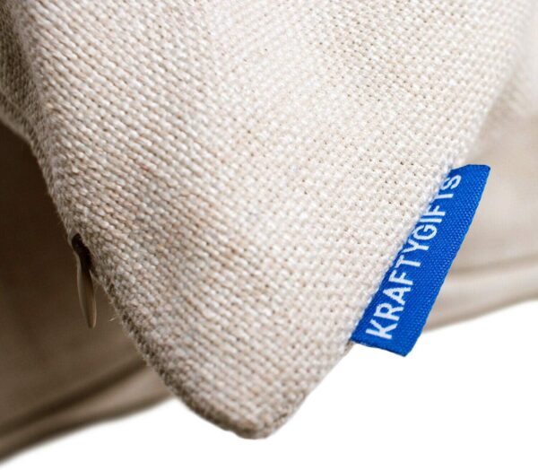 KRAFTYGIFTS Personalised Christening Gift Rabbit Cushion Cover Baby Boy Girl Baptism Pillow PR (Baby Boy PR01) - Image 4