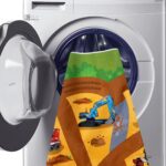 USTIDE Large Round Kids Rug Construction Vehicles Playroom Rug Digger Mixer Car Rug Nonslip Washable Rug Bedroom Kids Room Nursery,63inch - Image 3