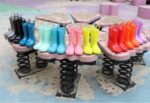 EUXTERPA Kids Wellies Boys Girls Waterproof Wellington Boots, Toddler Child Solid Color Welly Boots for Outdoor - Image 6