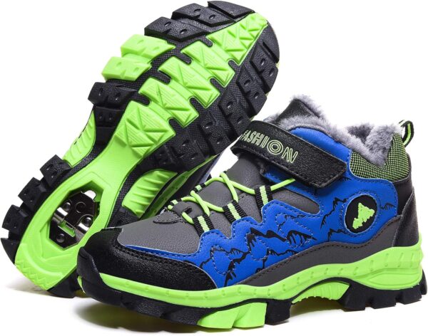ZYLDK Kids Winter Snow Shoes Water Resistant Boys and Girls Trainers Warm Lining Walking Hiking Boots - Image 3