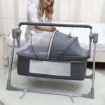 Electric Baby Swing Cradle Rocker with Adjustable Bedside Cribs Auto Rocking Recliner Crib Basket for Newborn Infants Safe and Comfortable Baby Bed - Image 2
