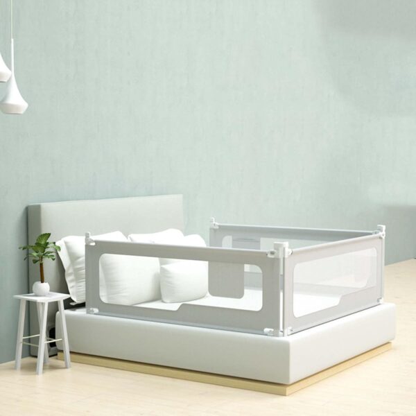 FOGUO Bed Rail for Twin Bed, Bed Guardrail for Kids, Travel Bed Guard Rail for Toddlers, Vertical Lifting Bed Guardrail, for Cribs, Twin, Double, Full Size Queen & King Bed - Image 2