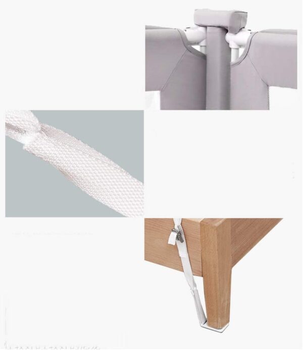 FOGUO Extra Long Safety Bed Rails for Toddlers, Bed Rail Guard for Crib, Vertical Lifting with Double Lock, Made of Mesh, for Kids Twin, Double, Queen & King Size, 4 Sides - Image 6