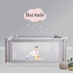 FOGUO Extra Long Safety Bed Rails for Toddlers, Bed Rail Guard for Crib, Vertical Lifting with Double Lock, Made of Mesh, for Kids Twin, Double, Queen & King Size, 4 Sides - Image 8