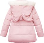 Toddler Kids Baby Girls Warm Winter Snowsuit Jacket Outerwear Clothes Zipper Thick Removable Hooded Snow Wear Coat Outwear Costs for Kids - Image 3