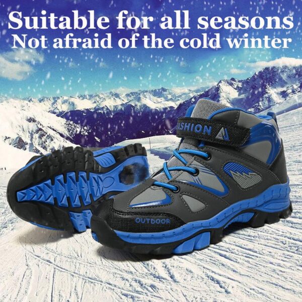 Unitysow Boys Trekking & Hiking Footwear Kids Walking Boots Waterproof Trainers Running Shoes Outdoor Camping Climbing Shoes Junior Sneakers - Image 3