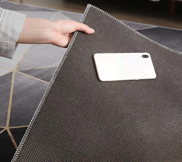 Tzvpsu Girls room decor,Gray Black Yellow Simple Design Washable Non-slip Carpet,modern bedroom accessories washable runner,80x160cm - Image 4