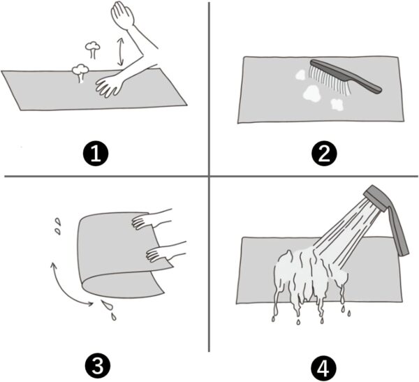 Tzvpsu Girls room decor,Gray Black Yellow Simple Design Washable Non-slip Carpet,modern bedroom accessories washable runner,80x160cm - Image 6