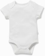 MORI Baby - Unisex Infant Bodysuit with Envelope Neckline - Premium Short Sleeve Bodysuit Crafted from Organic Cotton and Bamboo - Ideal for Warm Days