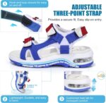 Kids Sandals Boys Sports Outdoor Sandal Athletic Air Cushion Beach Shoes Hook and Loop Summer Footwear for Holidays, Walking, Camping, Travelling - Image 2