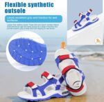 Kids Sandals Boys Sports Outdoor Sandal Athletic Air Cushion Beach Shoes Hook and Loop Summer Footwear for Holidays, Walking, Camping, Travelling - Image 3
