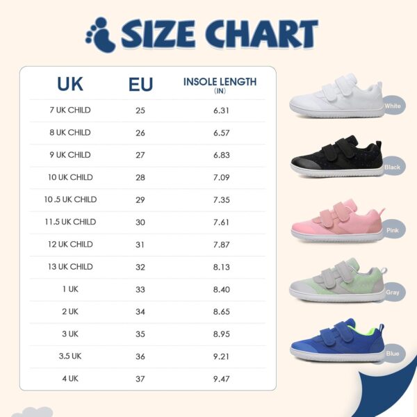 Boys Trainers Girls Barefoot Shoes Kids Wide Toe Breathable Walking Sneakers for School Running Outdoor Sports - Image 7