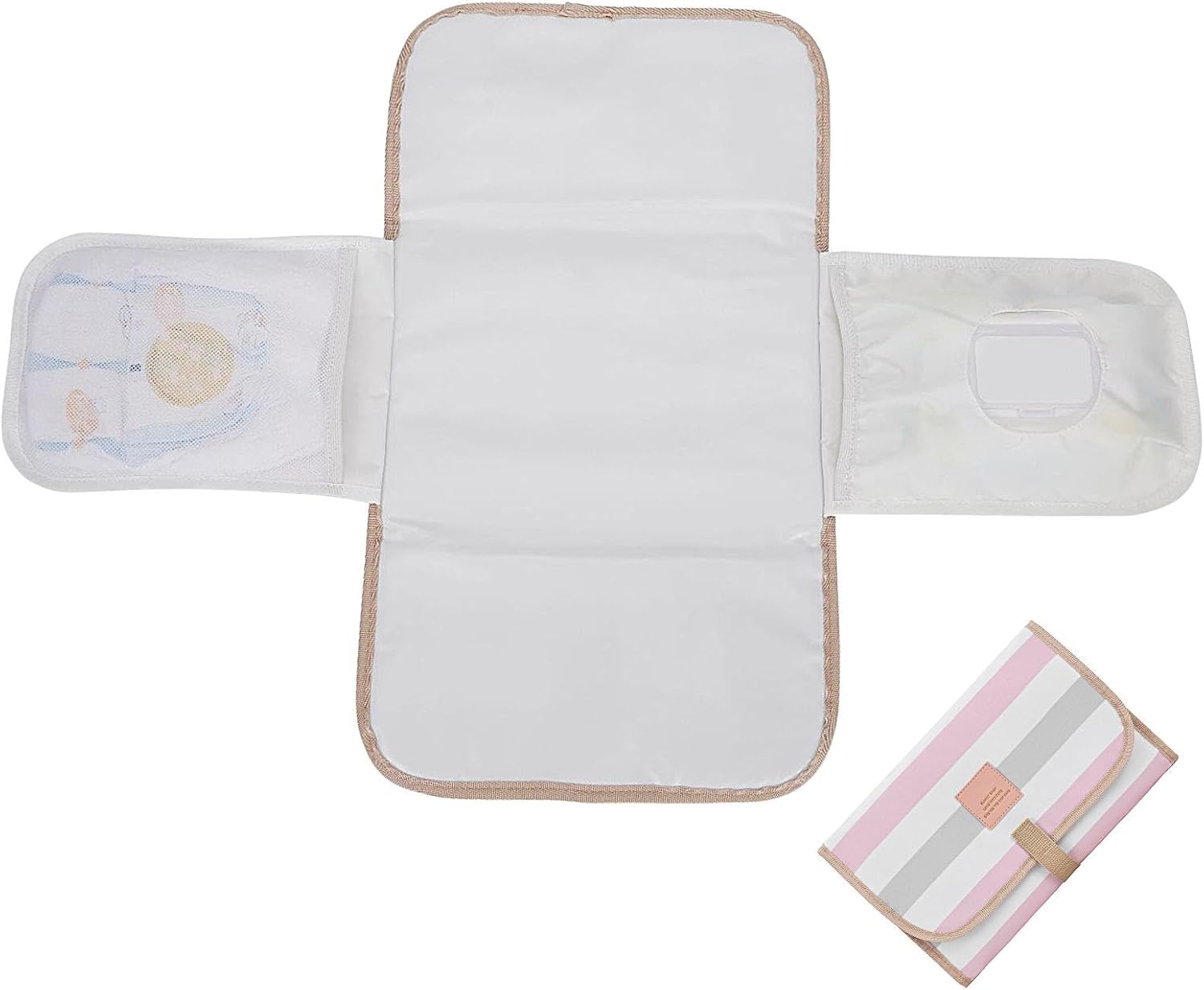1741704417_6157uY4j0kL._AC_SL1500_.jpg lyanny Changing Pad Portable | Foldable Washable Baby Changing Pad Portable - Soft Baby Changing Pad for Travel or Home, Lightweight Baby Supplies - Image 1