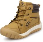 Eggseed Boys Athletic Ankle Boots Slip-Resistant Toe-Protective Trainers Brown Sizes 8.5UK Toddler-11UK Little Kids