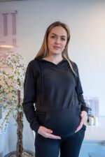 Mamatoto Maternity Nursing Hoodie Soft Feel Pregnancy and Breastfeeding Sweatshirt with Kangaroo Pocket - Image 7