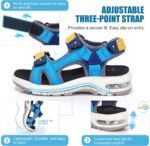 Kids Sandals Boys Sports Outdoor Sandal Athletic Air Cushion Beach Shoes Hook and Loop Summer Footwear for Holidays, Walking, Camping, Travelling - Image 2