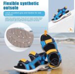 Kids Sandals Boys Sports Outdoor Sandal Athletic Air Cushion Beach Shoes Hook and Loop Summer Footwear for Holidays, Walking, Camping, Travelling - Image 3