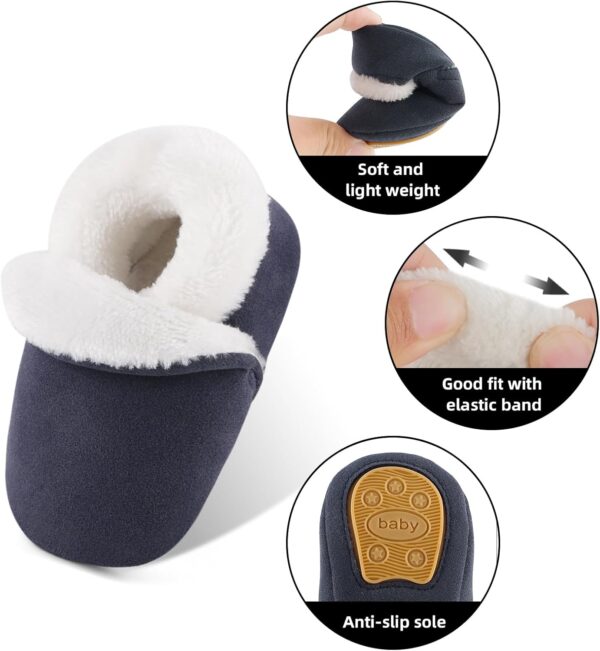 Cheerful Mario Baby Boys Girls Winter Shoes Home Slippers First Walking Shoes Pram Shoes - Image 3