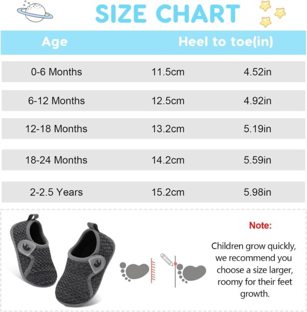 JIASUQI Baby Shoes Boys Girls Breathable First Walking Shoes Infant Soft Sneakers Crib Shoes Lightweight Slip On Shoes - Image 2