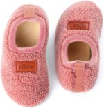 Dream Bridge Kids Sherpa Fleece Slippers with Anti-Slip Sole for Boys Girls