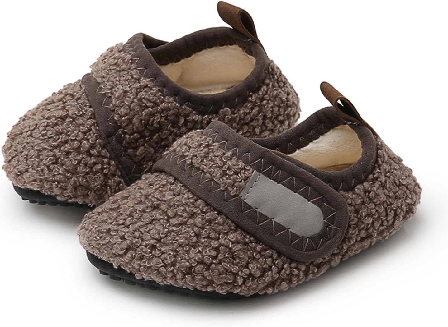 1741919979_71OxtjOVRkL._AC_SL1500_.jpg RVROVIC Boys Girls House Warm Slippers Fuzzy Winter Soft Slippers for Kids Fleece Non-slip Cute Animals Home Indoor Shoes - Image 1