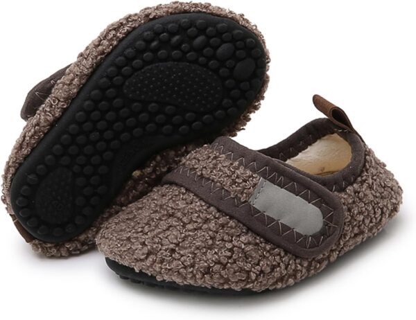 RVROVIC Boys Girls House Warm Slippers Fuzzy Winter Soft Slippers for Kids Fleece Non-slip Cute Animals Home Indoor Shoes - Image 2