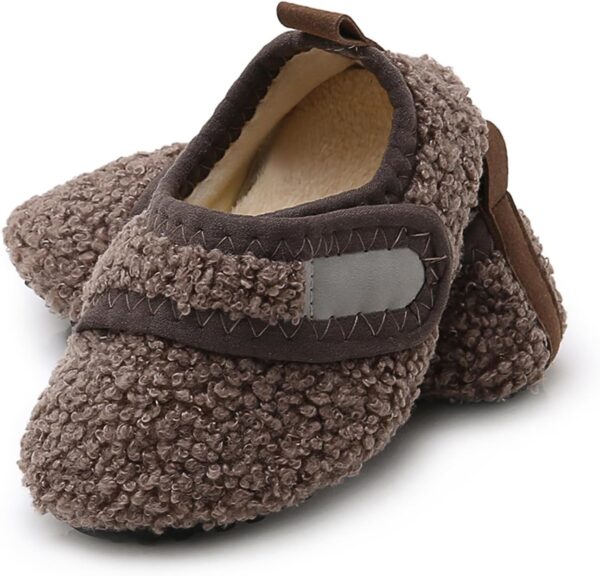 RVROVIC Boys Girls House Warm Slippers Fuzzy Winter Soft Slippers for Kids Fleece Non-slip Cute Animals Home Indoor Shoes - Image 5