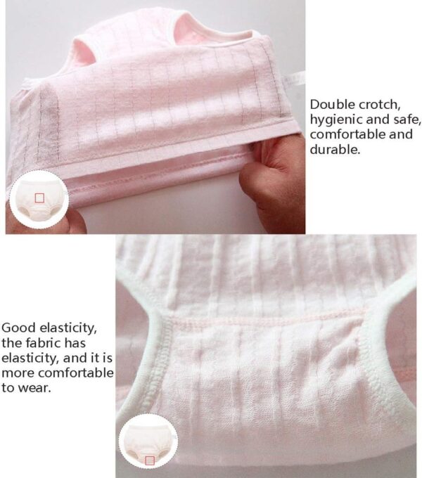 Premewish 4 Pack Baby Girls Underwear Kids Cotton Knickers Briefs Toddlers Summer Bloomers Training Pants Solid Color Diaper Cover for Infant Toddler 12-18 Months and 2-6 Years Old - Image 4