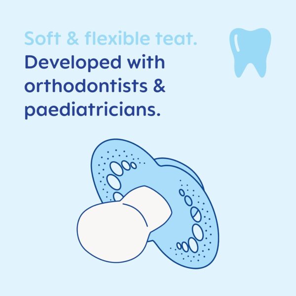 MAM Original Soothers 6+ Months (Pack of 2), Baby Soothers with Self Sterilising Travel Case, Newborn Essentials, Blue (Designs May Vary) - Image 4