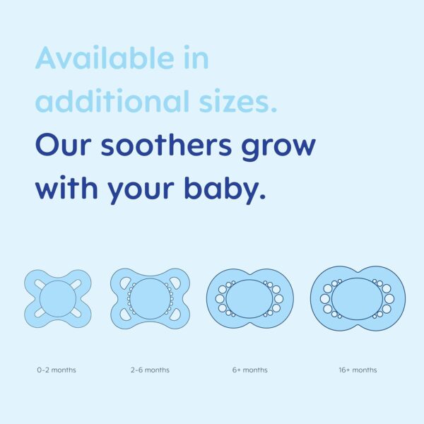 MAM Original Soothers 6+ Months (Pack of 2), Baby Soothers with Self Sterilising Travel Case, Newborn Essentials, Blue (Designs May Vary) - Image 7