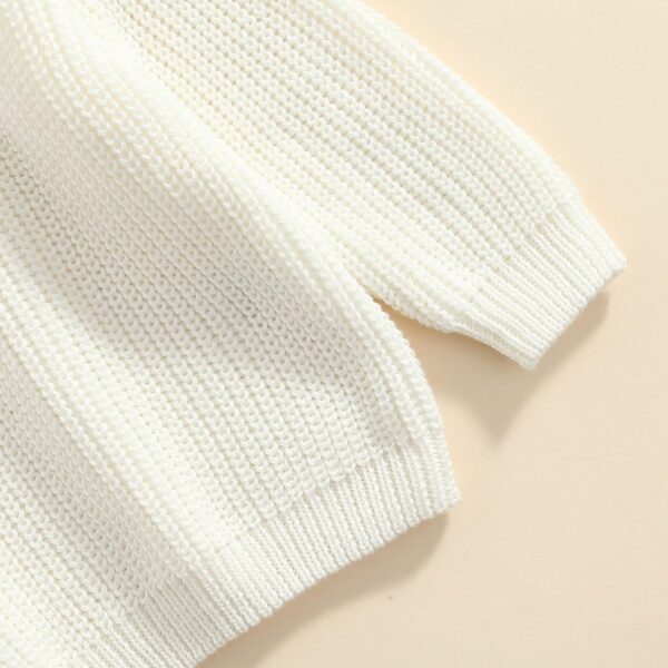 Baby Oversized Knitted Jumper Girls Boys Winter Ribbed Knit Sweater Chunky Pullover Long Sleeve Knitwear Top Soft Unisex Toddler Baby Clothes Autumn Outwear - Image 5