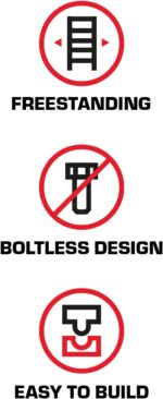 Rhino Racking - 4 Bays - 5 Tier Heavy-Duty Industrial Storage Shelves - Black - 180x120x60cm - Image 5