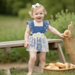 Loalirando Toddler Baby Girl Summer Romper Dress Fly Sleeve Daisy Flower Embroidery Mesh Tulle Tutu Dresses Bodysuit with Headband - Image 2