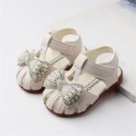 Black School Shoes for Girls Toddler Baby Girl Shoes Breathable Shoe Dew Toe Shoe Bag Head Sandals Girl Sandals Baby Soft Shoe Sandals for 0 to 2 Years Childrens Heel Shoes - Image 2