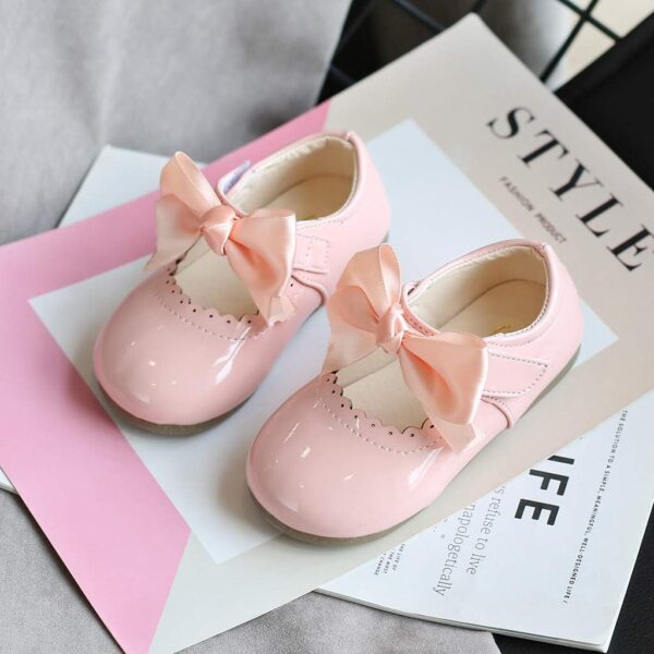 liaddkv Leather Toddler Shoes Girls Infant Baby Knot Kids Princess Sandals Baby Shoes Baby Shoes Size 4 Girls - Image 2